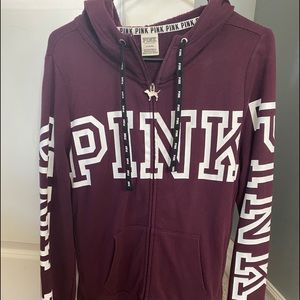 Victoria Secret PINK Zip Up Sweatshirt, Size M